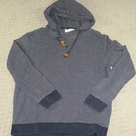 Frederik Anderson Copenhagen Men's Large Blue French Terry Hoodie Sweatshirt - Picture 1 of 6
